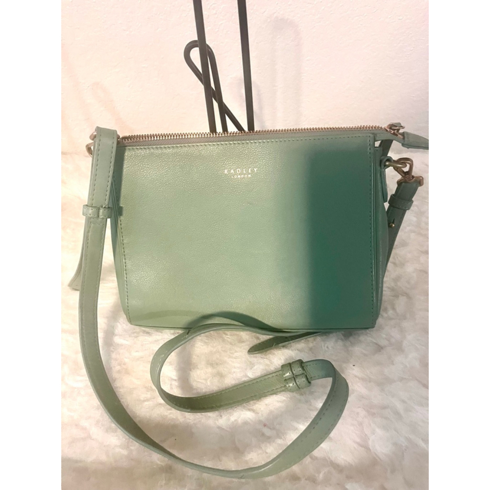 Radley Selby Street Green Leather Crossbody Bag